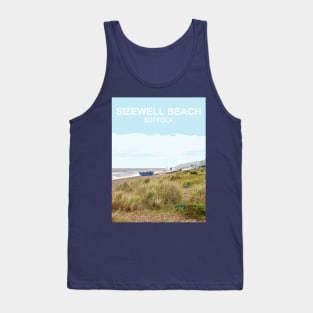 Sizewell Beach Suffolk. Travel poster. Gift. Tank Top